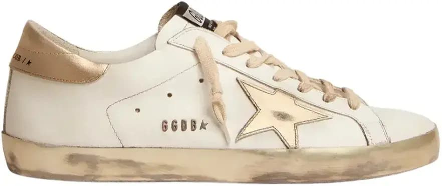 Golden Goose Super-Star — Gold Sparkle Foxing Lettering