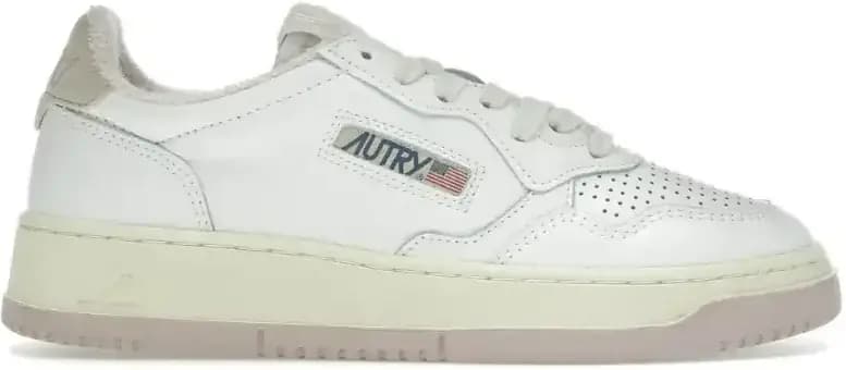 Autry Medalist Leather Low — White Powder Pink