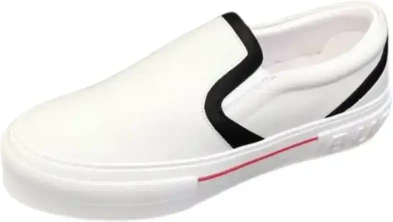 Burberry Leather Slip-On Sneakers — White
