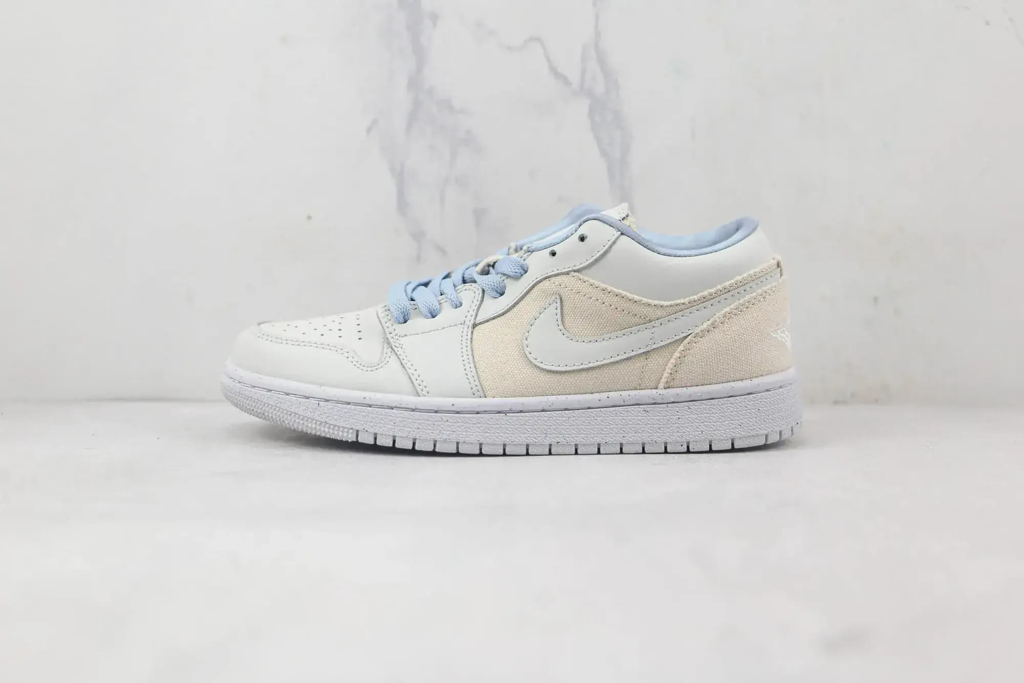 Jordan Nike Air Jordan 1 Low Canvas — Grey Cream