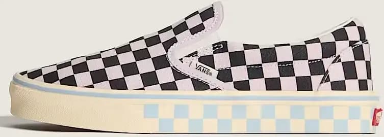 Vans Classic Slip-On Checkerboard Shoe — Black