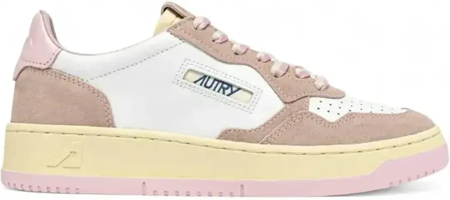 Autry Medalist Low — White Blush Pink
