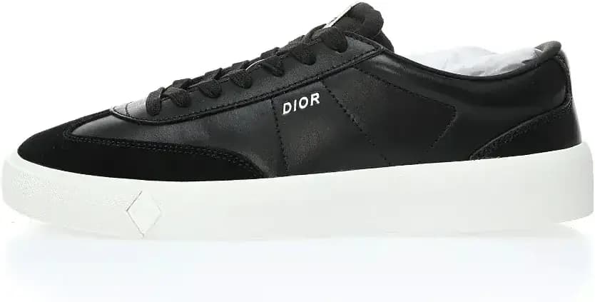 Dior B101 Leather Low Sneaker — Black White