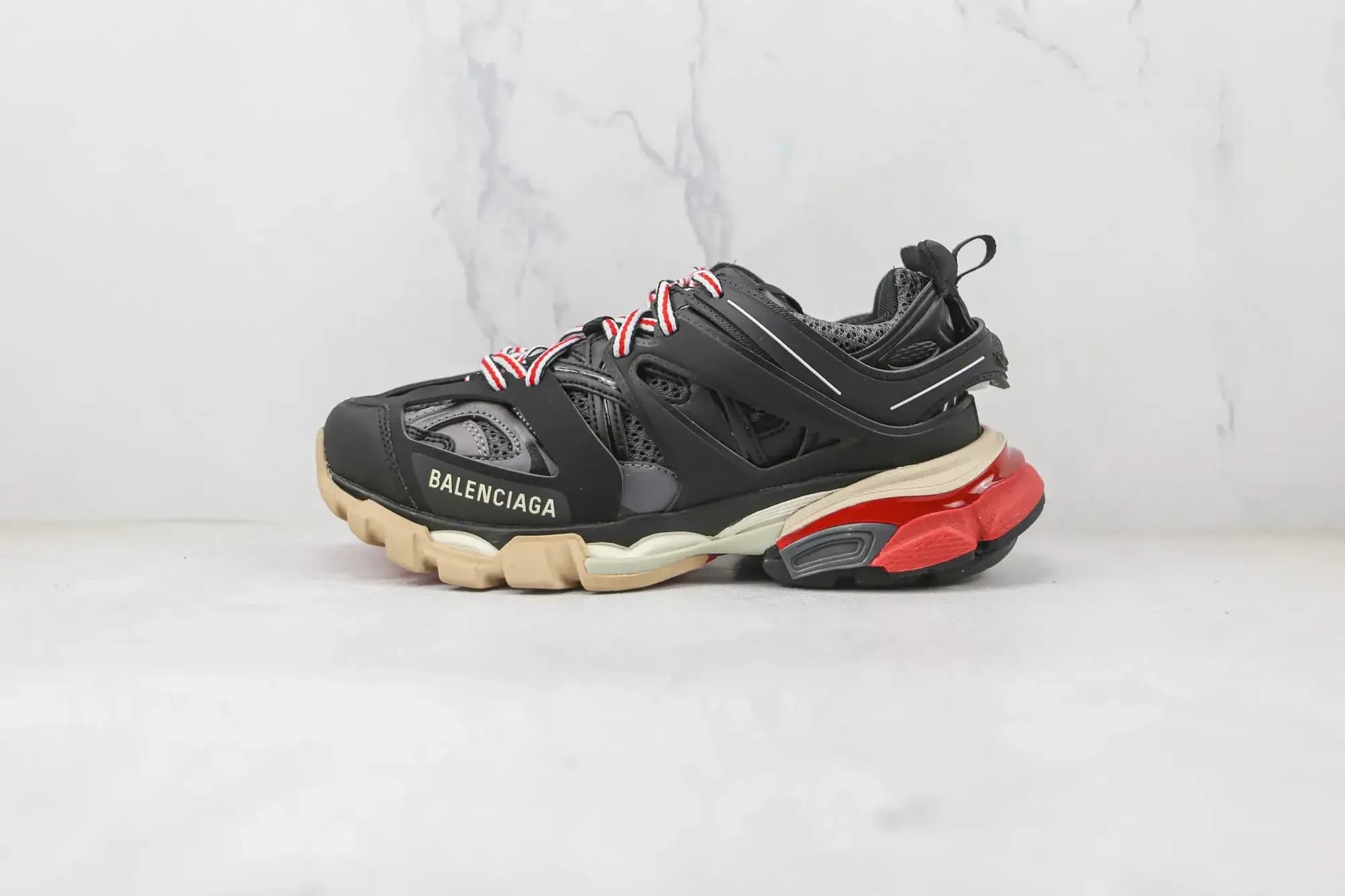 Balenciaga Track Sneakers — Red Black