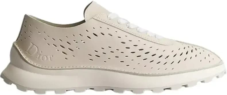 Dior Squash Sneaker — Cream Suede Calfskin