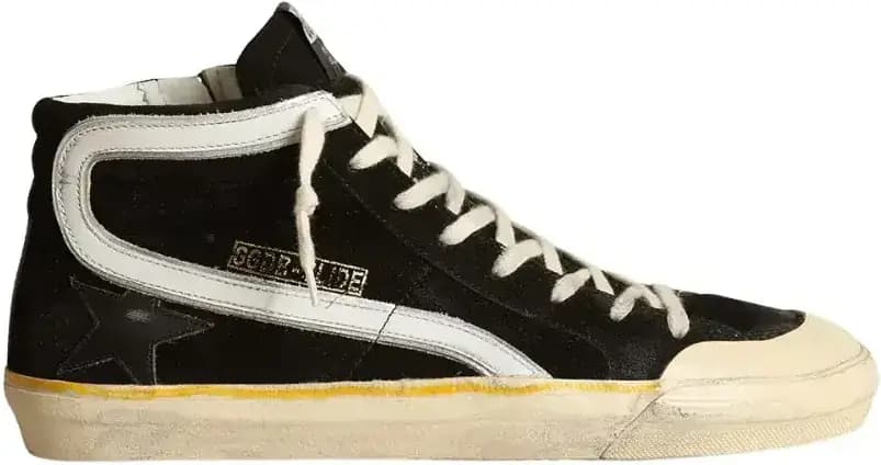 Golden Goose Slide Penstar — Black Suede Black Star White Flash