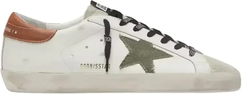 Golden Goose Super-Star — Olive Green Canvas