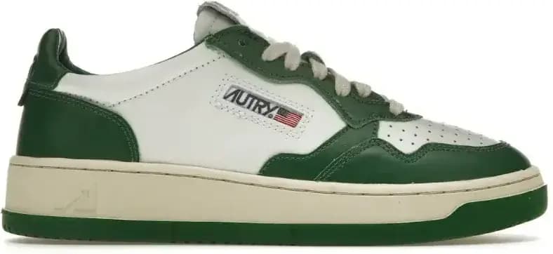 Autry Medalist Leather Low — Green White