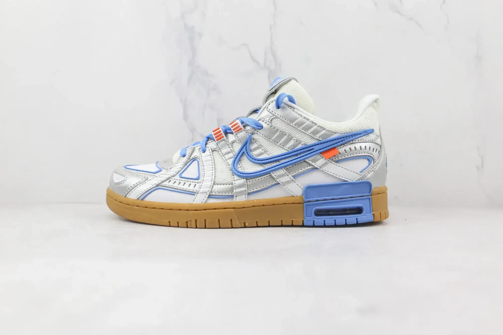 Nike SB Dunk Low OFF-WHITE x Air Rubber Dunk — Blue Silver