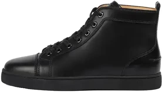 Christian Louboutin High-Top Sneakers — Black Leather