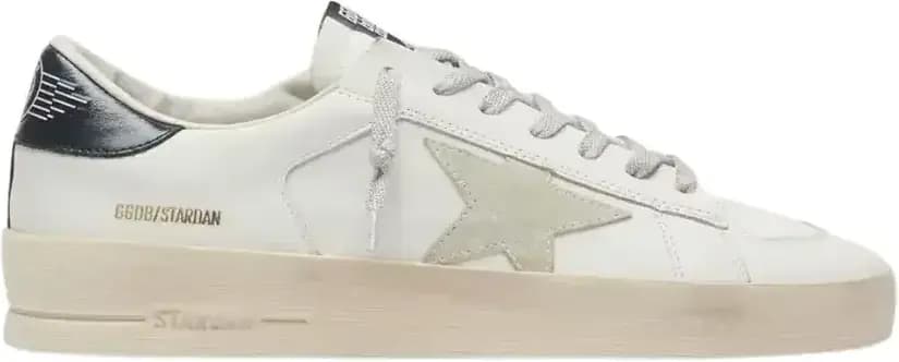 Golden Goose Stardan Star — Ice Gray Suede Blu Heel Tab