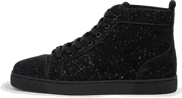 Christian Louboutin Strass High-Top Sneaker — Black