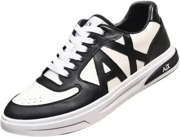 Armani Exchange AX Low Top Sneakers — White Black