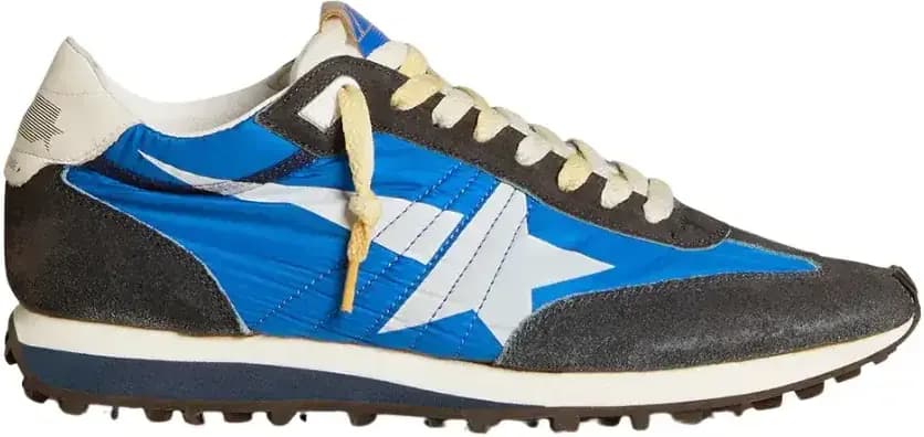 Golden Goose Marathon — Blue Nylon Upper White Star