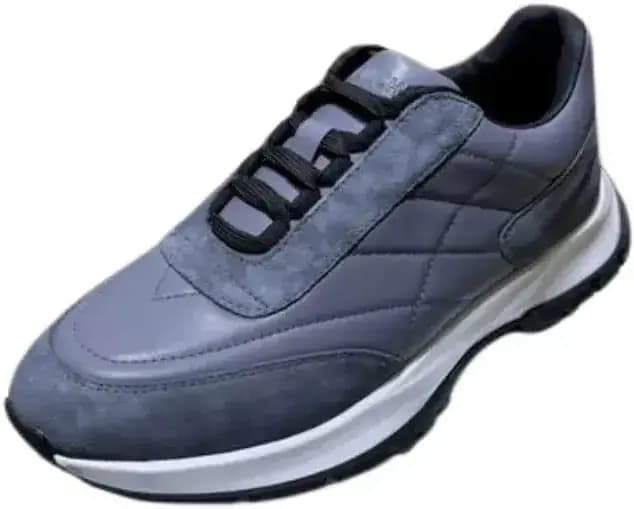 Givenchy Cyan — Gray Leather Sneakers