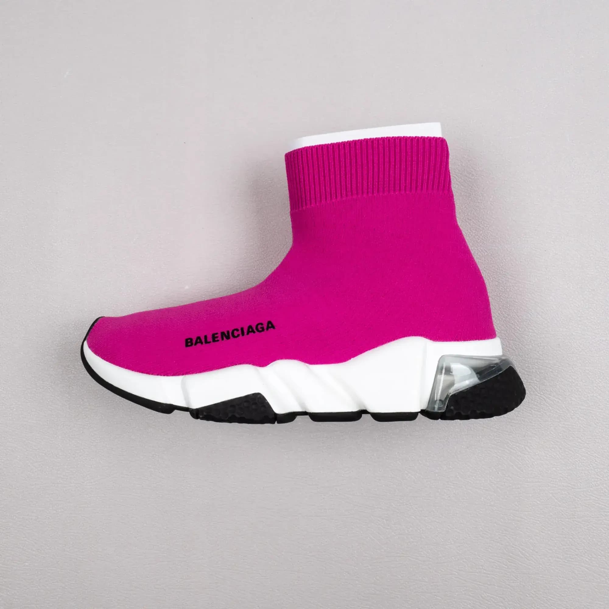 Balenciaga Speed knit Mid — Fuchsia White