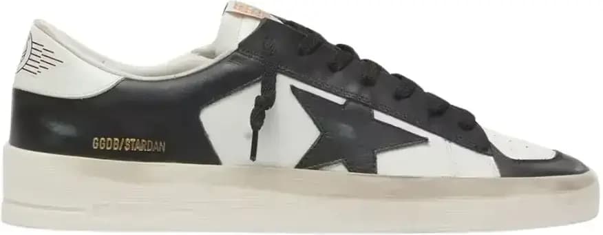 Golden Goose Stardan — White Black Leather