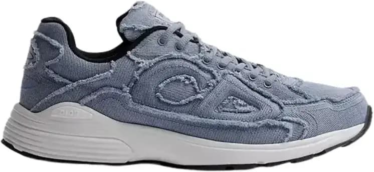Dior B30 Countdown Sneaker — Blue Fringed Denim