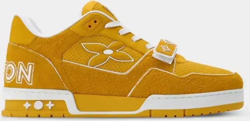 Louis Vuitton LV Trainer Sneaker Hairy Suede Calf Leather — Yellow