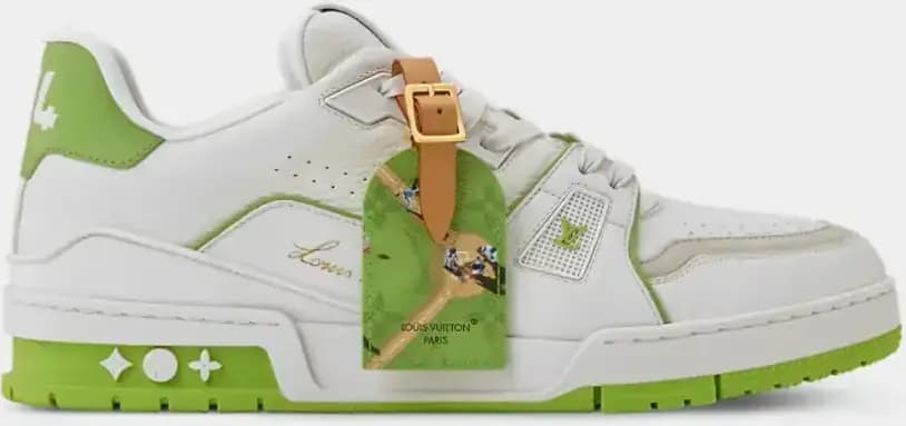 Louis Vuitton LV Trainer Sneaker Grained Calf Leather — Green