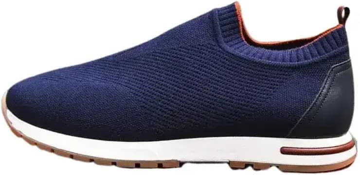 Loro Piana 360 LP Flexy Walk Sneakers — Royal Navy Blue Wool