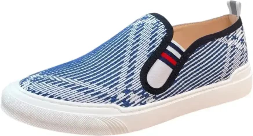 Burberry Slip-On Sneakers Distinctive — Navy White