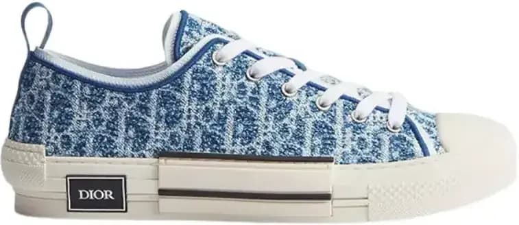 Dior B23 League Low-Top Sneaker — Blue Spongy Oblique Denim