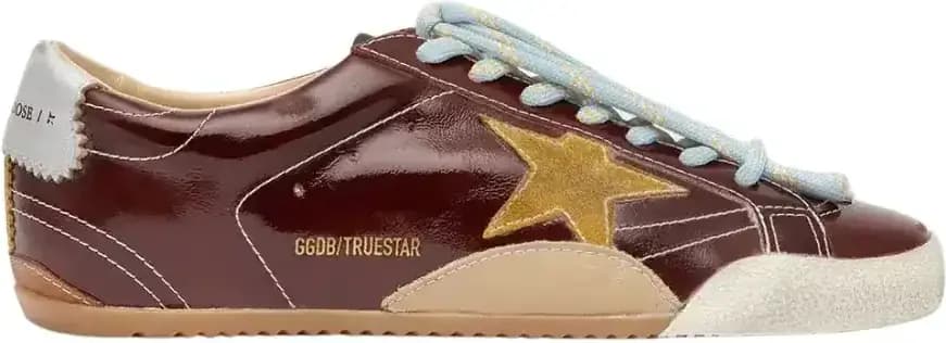 Golden Goose True-Star — Burgundy Naplak Suede Star