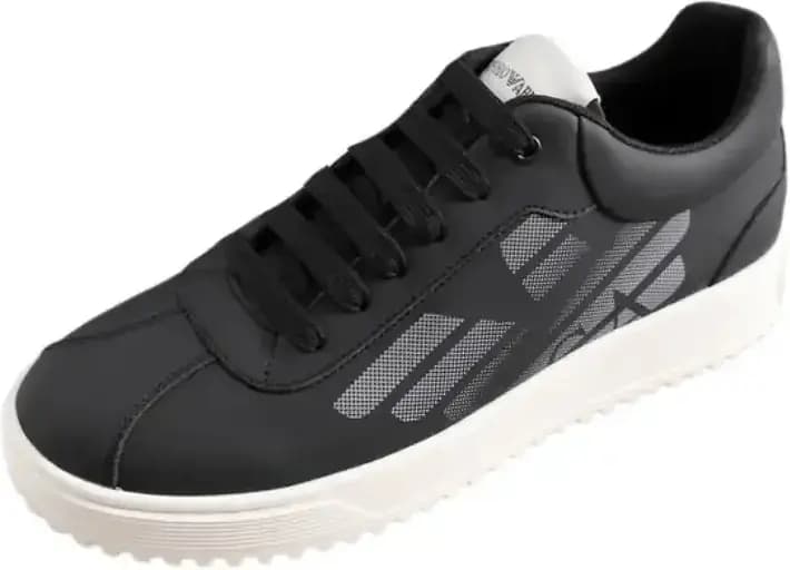 Armani Emporio Leather Sneaker Suede — Black