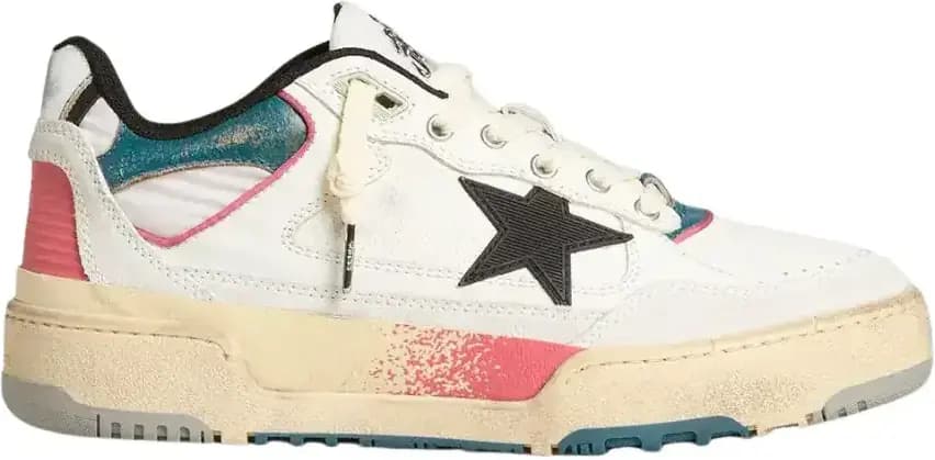 Golden Goose Forty2 — Black Star Silver Foiled Leather Heel Tab