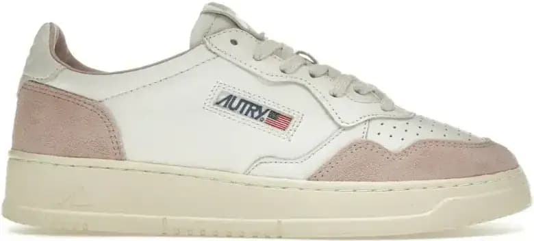 Autry Medalist Leather Low — White Powder