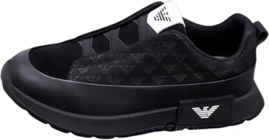Armani Emporio Sneaker Suede — Black Sole