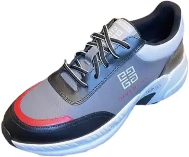 Givenchy Runner — Gray Black Red Outline Sneakers