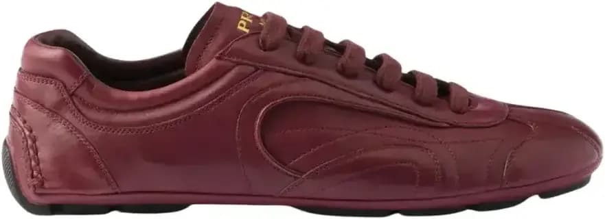 Prada Montecarlo Re-Edition 2005 Suede Sneakers Dark — Red