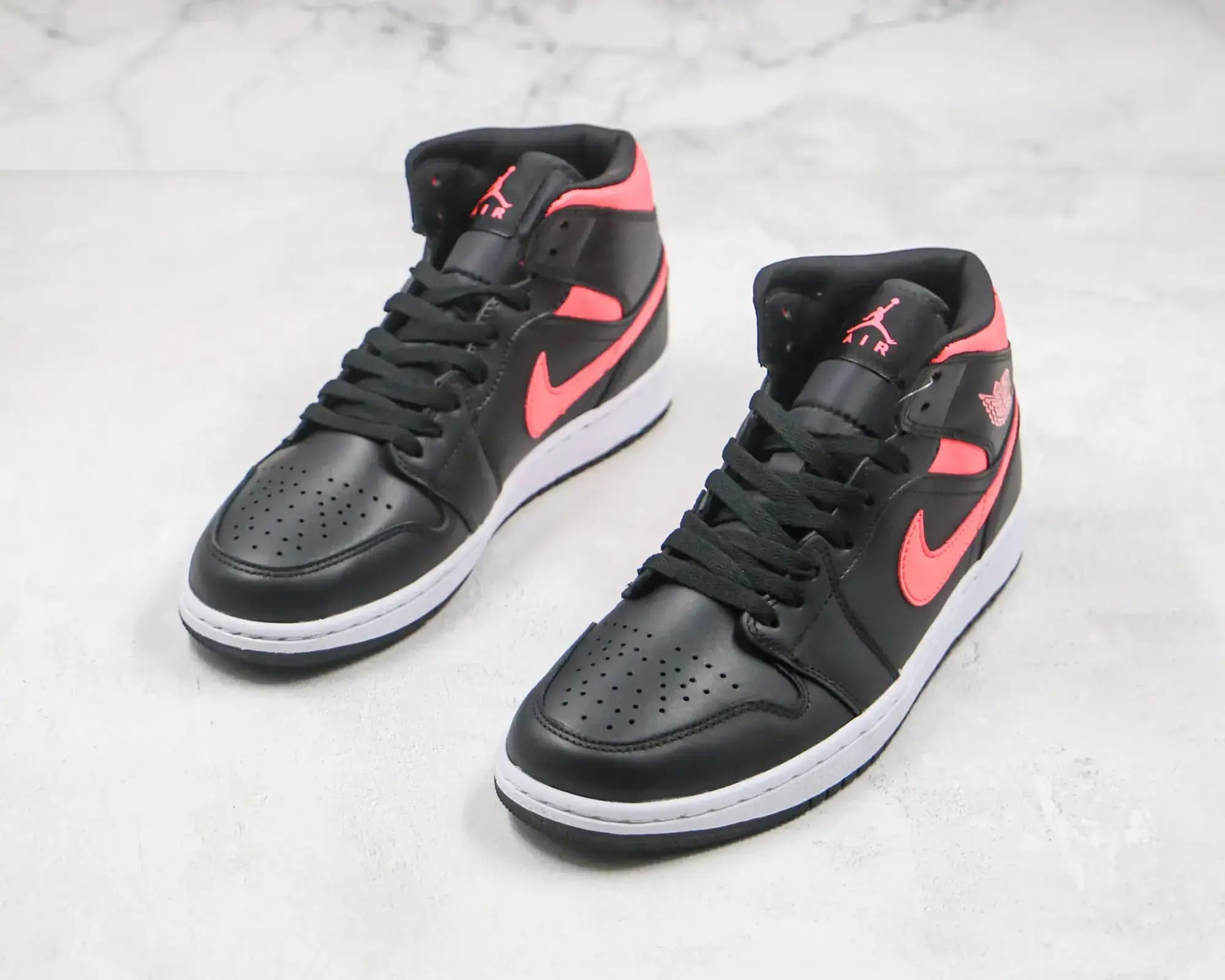 Jordan NIKE Air jordan 1 Mid fluorescent — Black Pink