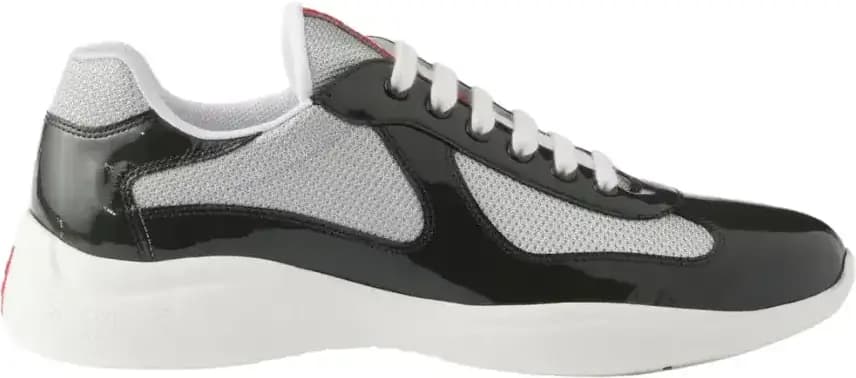 Prada America s Cup Sneakers — Black Silver