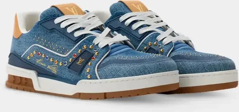 Louis Vuitton LV Trainer Sneaker Denim — Blue