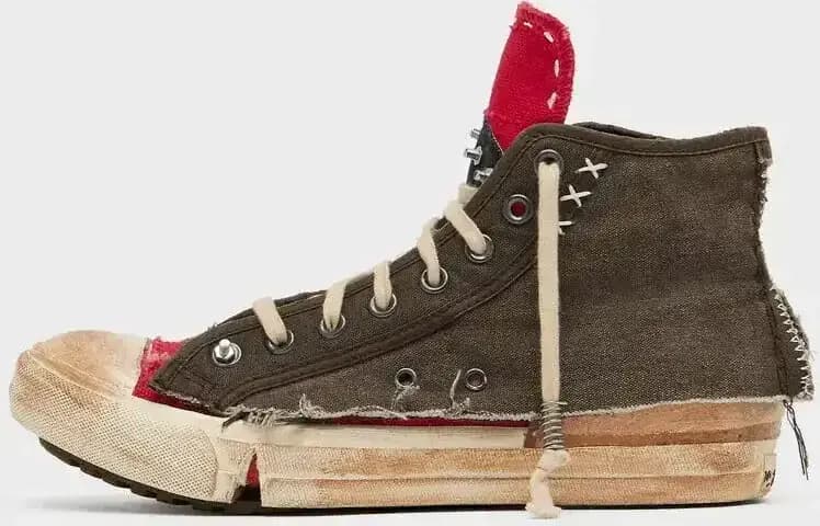 Maison Margiela Loved To Death Sneakers — Red And Brown