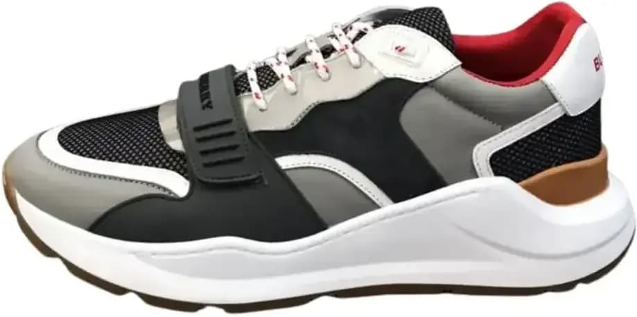 Burberry Regis Sneakers — Multi-Colour Grey Black White