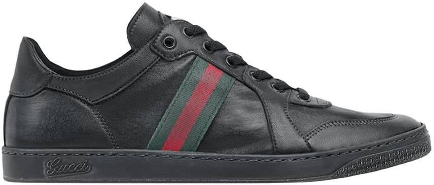 Gucci Stretch Low-Top Sneaker — Schwarz Leder