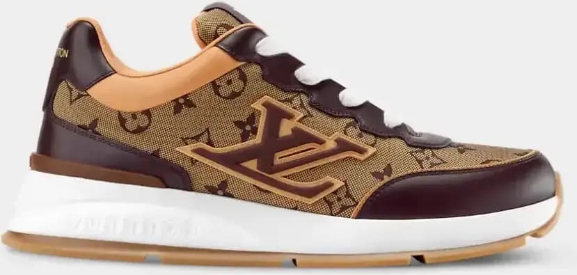 Louis Vuitton LV Classic Sneaker Monogram Jacquard Plain Calf Leather — Brown