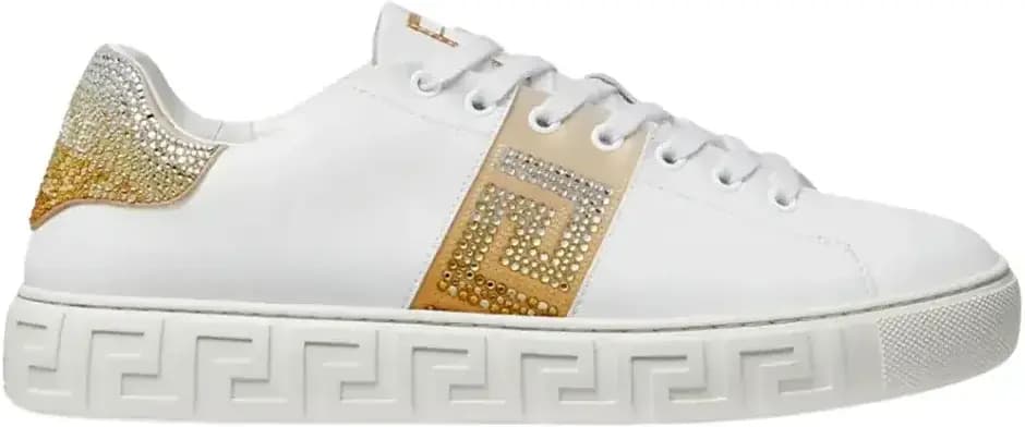 Versace Crystal Greca Low-Top Sneakers