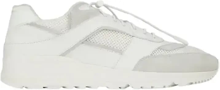 Saint Laurent Ysl Bump Sneakers Smooth Leather Suede Optic — White