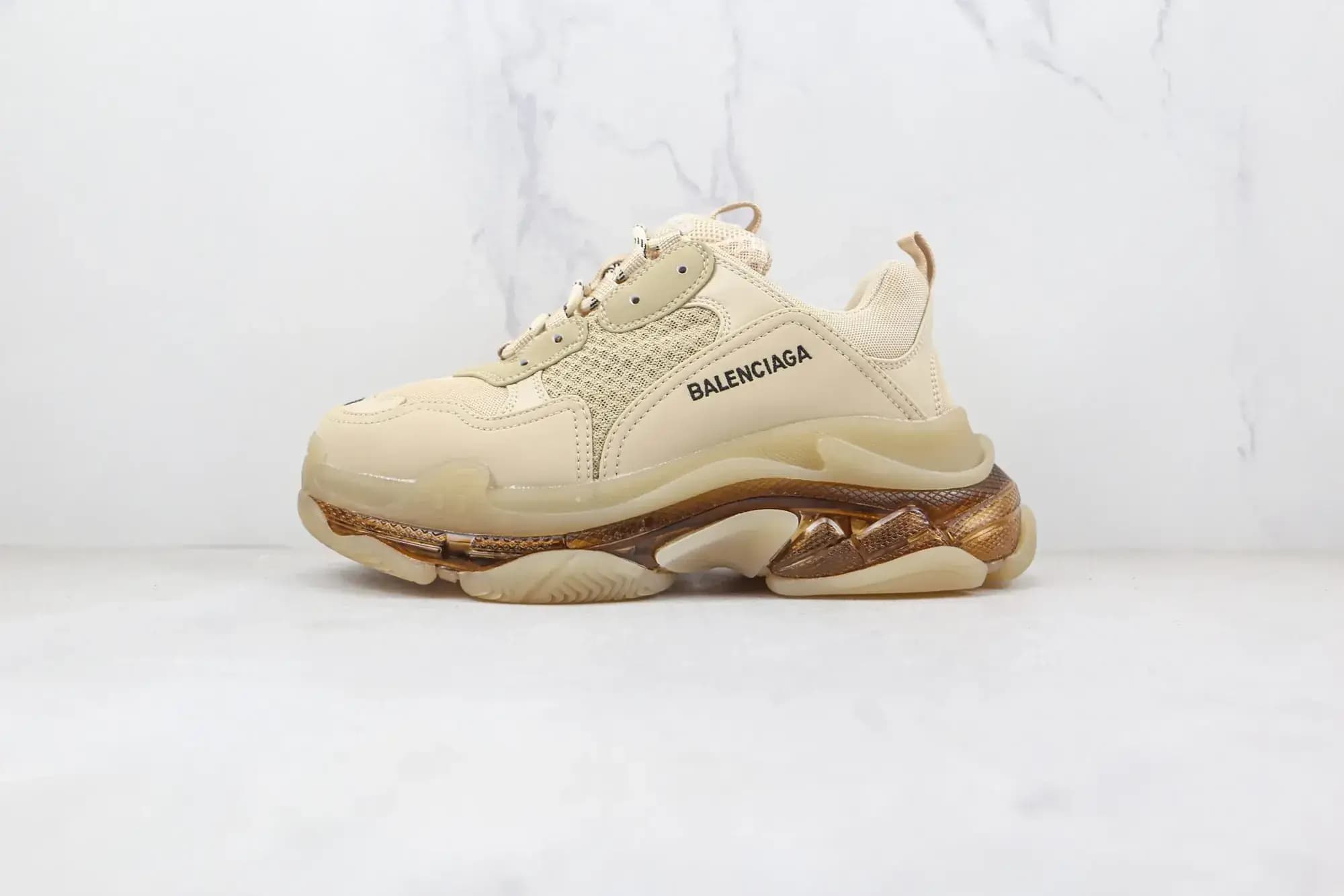 Balenciaga Triple S Light Rice — Brown