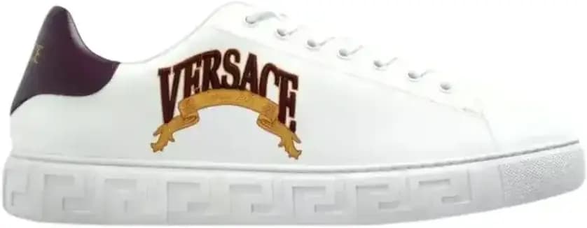 Versace Acanthus Varsity Greca Sneakers — White