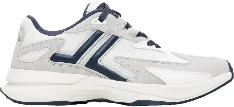 Lanvin Jla Low-Top Mesh Leather Sneakers — White Navy