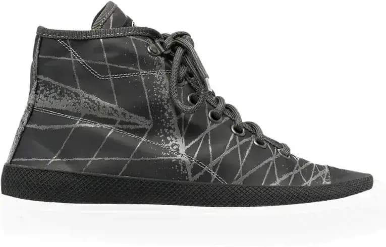 Stone Island Abstract Print High Top Sneakers