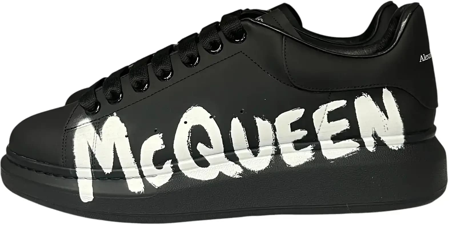 Alexander McQueen Oversized Graffiti Sneaker — Black