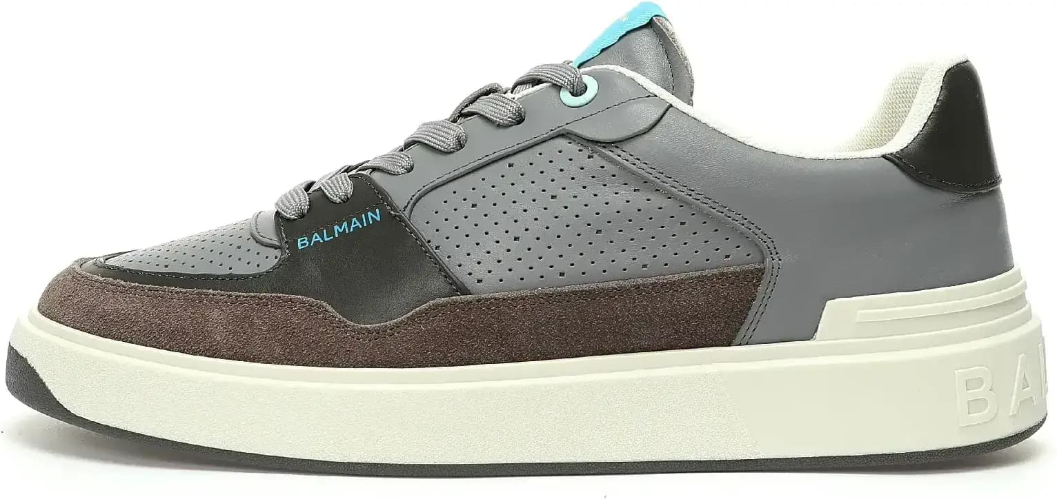 Balmain B-Court Flip Sneakers — Grey