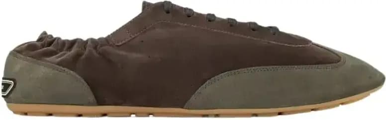 Saint Laurent Ysl Lewis Sneakers Suede Blow — Taupe Amara Khaki